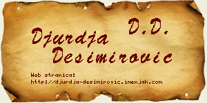 Đurđa Desimirović vizit kartica